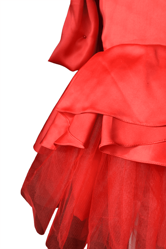 Scarlet Red Satin Princess Dress