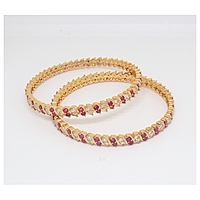 Gold Plated Bangles   stone For Women & girls Set Of 1(2024003)