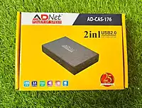 2 in 1 USB 2.0 External 2.5"/3.5" inch SATA HDD Enclosure Case For External Storage