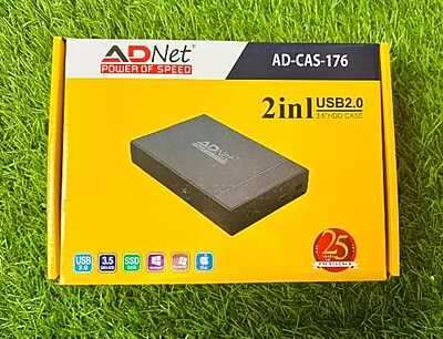 2 in 1 USB 2.0 External 2.5"/3.5" inch SATA HDD Enclosure Case For External Storage