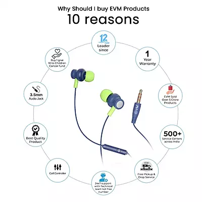 EARPHONE EVM 3.5MM HF-03 BLUE EARPHONE EVM 3.5MM HF-03 BLUE
