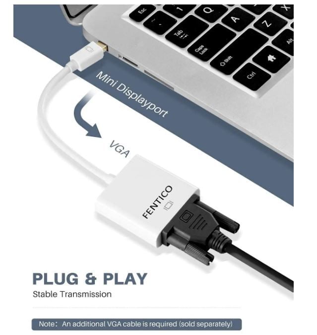 Mini DisplayPort to VGA, Mini DP Display Port to VGA