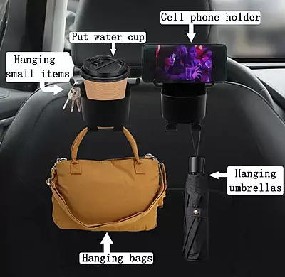 Car Backseat Mount Cup Holder Cell Phone cum Organizer Car Backseat Mount Cup Holder Cell Phone cum Organizer