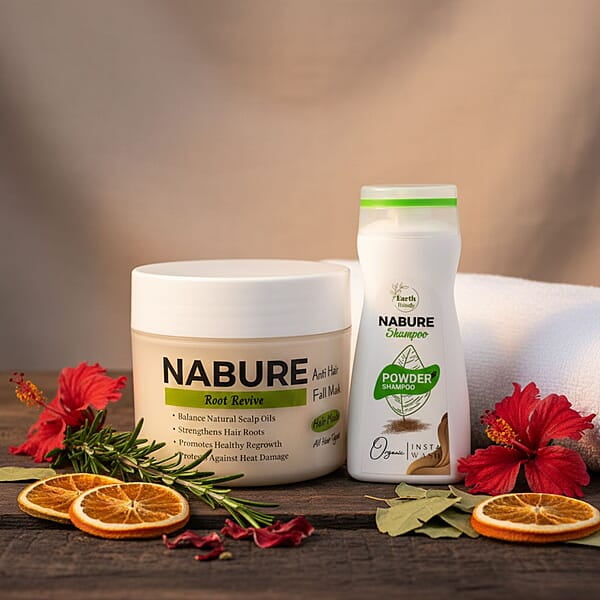 NABURE Root Revival Hair Care Combo – Powder to Foam Shampoo & Root Revive Hair Mask