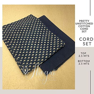 PRETTY   UNSTITCHED  COTTON CORD SET BTTCCOT22473