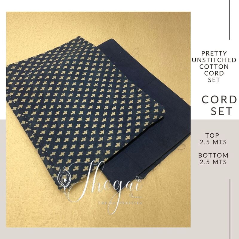 PRETTY   UNSTITCHED  COTTON CORD SET BTTCCOT22473