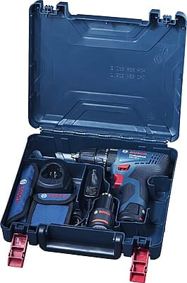 Bosch Professional GSB 120-LI Cordless Impact Drill Driver, 12V, 10 mm Chuck, 2 x GBA 12V 2.0Ah Battery, 1 x GAL 12V-20 Charger & 23 Pcs Accessories Set