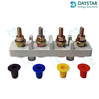 100 Amp 4 Pole Grey Standard Connection Plate with Red & Black Cap