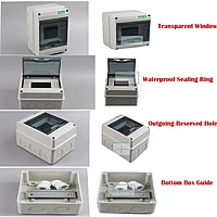 Weatherproof 5-Way MCB Box with Clear Cover (5-Pole)