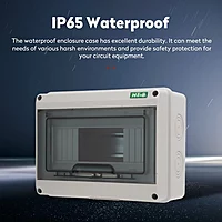 Weatherproof 8-Way MCB Box with Clear Cover (8-Pole)