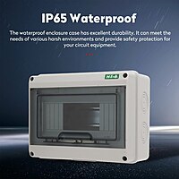 Weatherproof 8-Way MCB Box with Clear Cover (8-Pole)