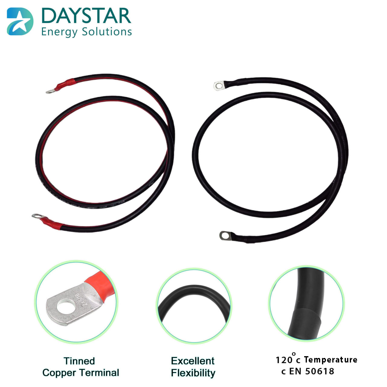 10 sq.mm Red and Black UV Battery DC Cables