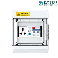 9-Way EV Charger MCB Box | IP66 Weatherproof Outdoor DB with 3-Pin 6A Socket, 32A 2-Pole AC MCB & Digital Energy Meter
