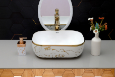 DTT-1023 Gold Designer Table Top Basin 18" x 13" x 5" Inch