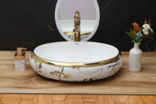 DTT-1130 Gold Designer Table Top Basin 24" x 17" x 6" Inch