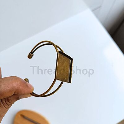 Bracelet Bezel Square Antique Bronze