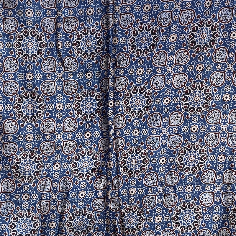 Mashru Silk Ajrakh Print #3