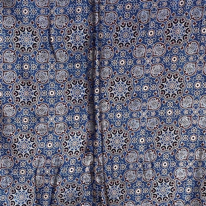 Mashru Silk Ajrakh Print #3