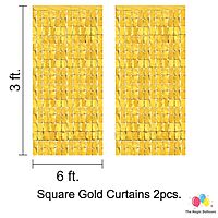 The Magic Balloons- Happy 90th Birthday decoration kit combo 48 pcs Black Golden & silver 30 pcs rubber balloons, Happy Birthday foil banner with 90 Number foil, 2pcs Golden foil Curtain & air-pump