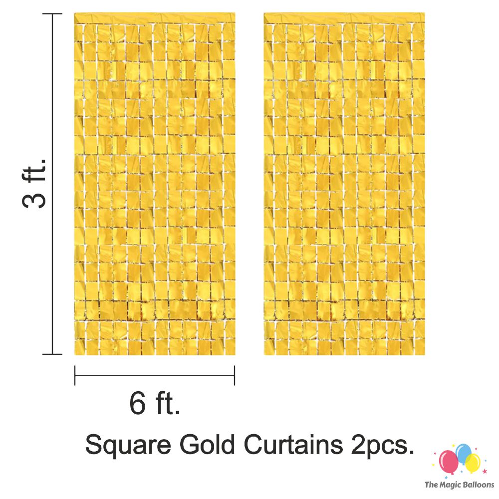 The Magic Balloons -Happy 30th Birthday Balloons -30 pcs, Happy Birthday Banner Black-1, Golden Curtain