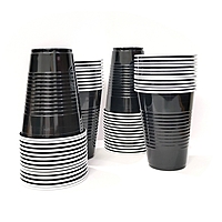 Black Beer Pong Glasses -Set of 30 | Beer Pong Glasses | Black Drinking Cups for Holi | Diwali | Christmas | New Year | Bachelor | Retirement | Wedding | Reusable Glasses