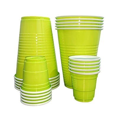 The Magic Balloons- Beer Pong Glasses Combo Pack - 30x 450ml Drinking Glasses and 10x 60ml Red Shot Glasses for Bachelor, Cocktails, Holi, Christmas, and Night Parties - 40 Pieces