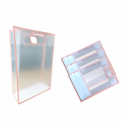 Pack of 6 – Transparent Goodie Bags Clear Gift Bags Medium Brown Bags for Return Gift and More