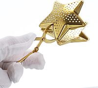 ST25 Star Shape Tea Infuser with Handle (Golden)