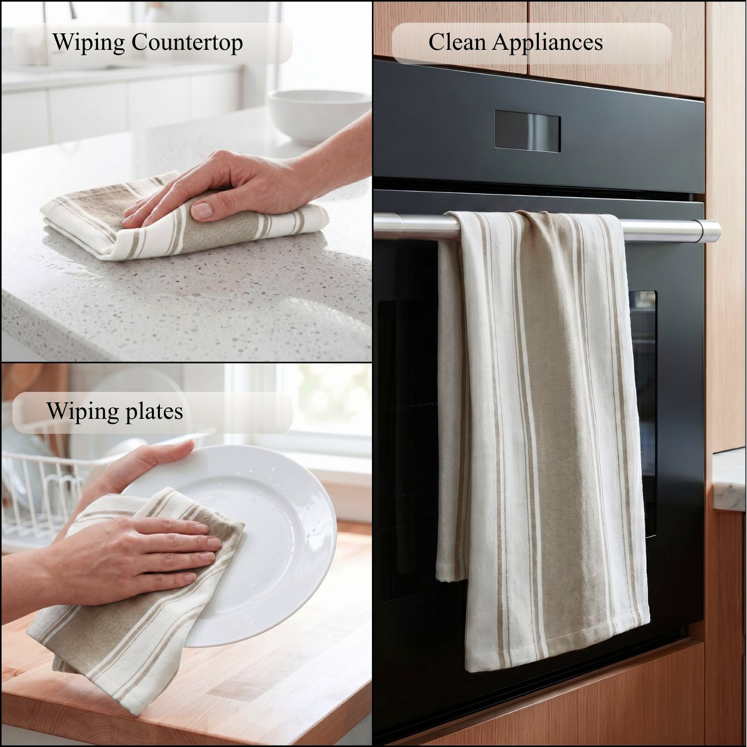 Striped Kitchen Towel Set of 2