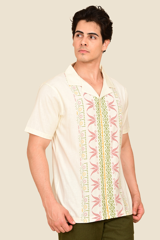 Men's Sunlit Scrolls Focus Printed Shirt