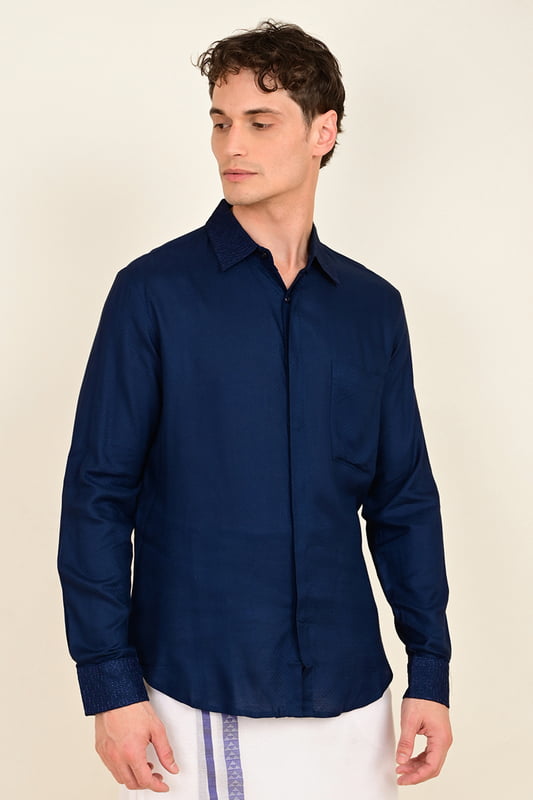 Men's Full Sleeve Embroidered Shirt