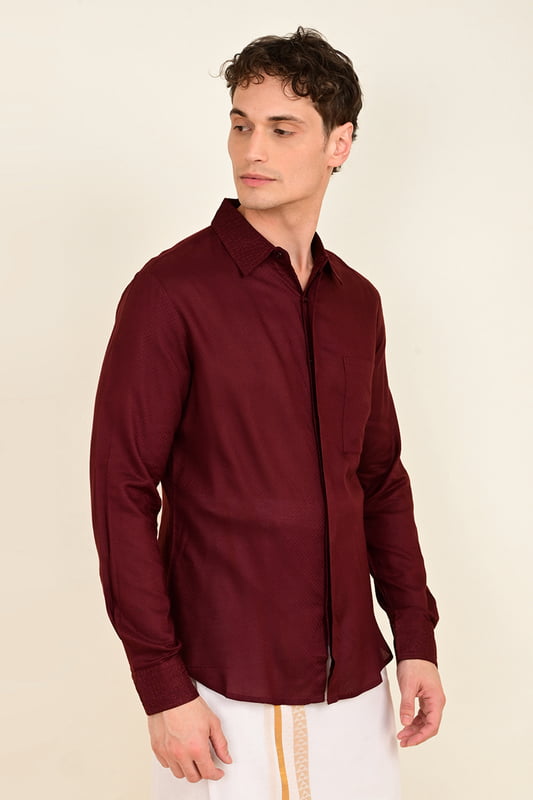 Men's Full Sleeve Embroidered Shirt