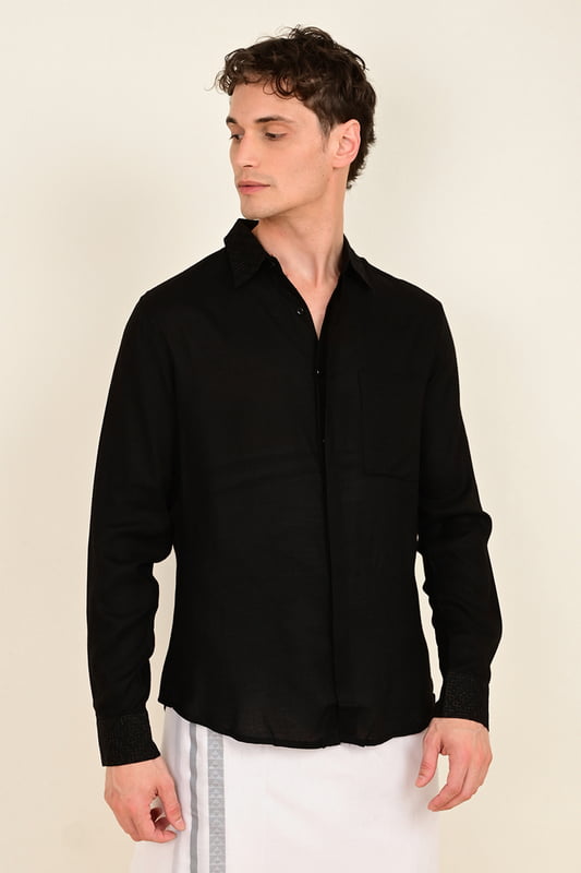 Men's Full Sleeve Embroidered Shirt