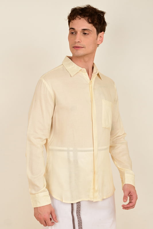 Men's Full Sleeve Embroidered Shirt