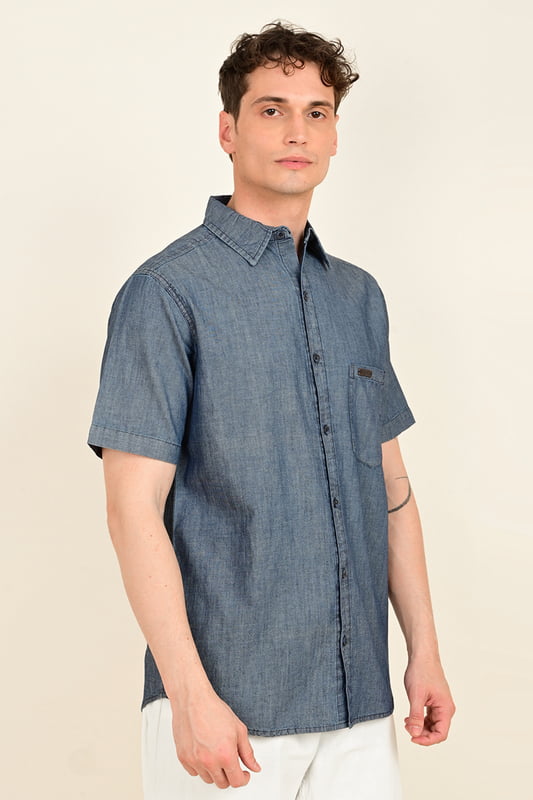 Men's Half Sleeve Chambray Shirt