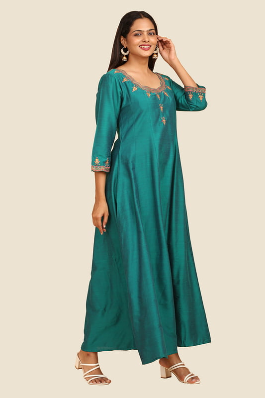 Women Embroidered Ethnic Anarkali Dress