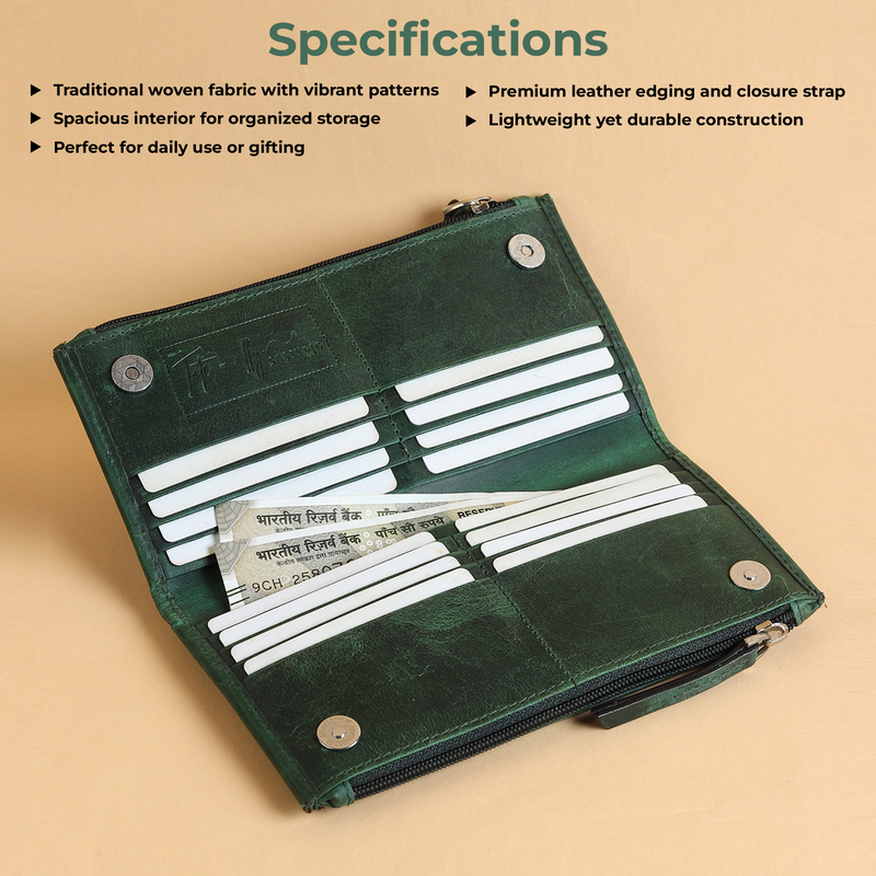 LONG ZIP WALLET VERDE