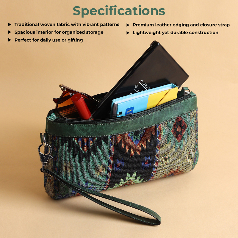 WRISTLET CLUTCH VERDE