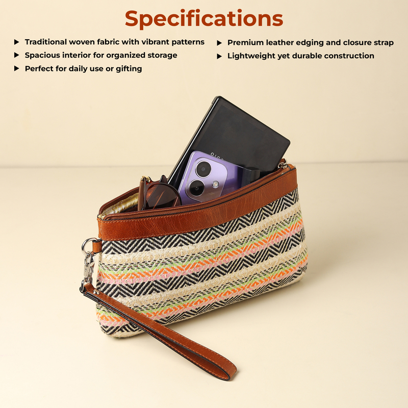 WRISTLET CLUTCH TOSTADO