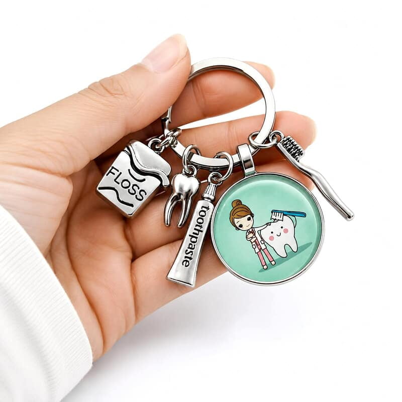 iDENTical Tooth Charm Keychain Green ZYR-4071 – Dental Gift
