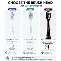 Oracura SB300 Sonic Smart Electric Toothbrush Head Refills – Pack of 3