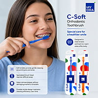 MyOra C-Soft Orthodontic Toothbrush for Braces – Pack of 12
