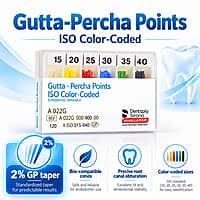 Dentsply Gutta Percha Points 2% Taper – ISO Sizes for Root Canal