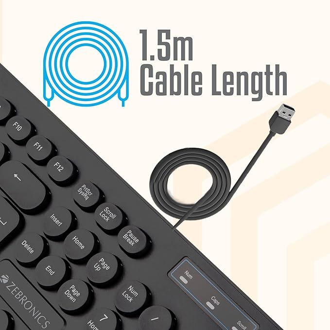 ZEBRONIC K24 WIRED KEYBOARD