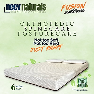 Neev Naturals 6 Inches 7 Zone Latex Fusion Mattress Neev Naturals 6 Inches 7 Zone Latex Fusion Mattress