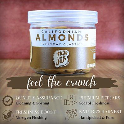 Nuts in a Jar Californian Almonds Everyday Classics 250 Grams