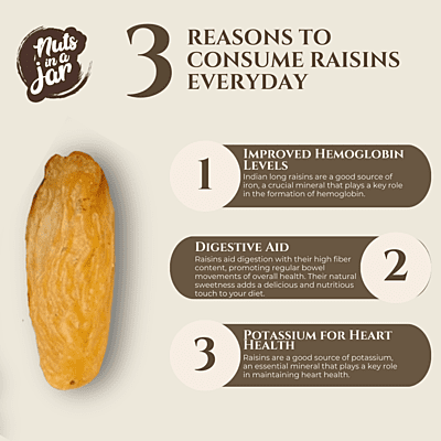 Nuts in a Jar Indian Pearl Raisins Everyday Classics 250 Grams Nuts in a Jar Indian Pearl Raisins Everyday Classics 250 Grams