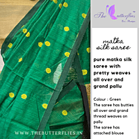 Pure Matka Silk saree in pretty green RIYSMSK17843