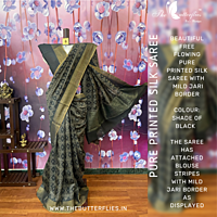 Pure printed silk saree NIRSSIL20532