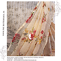 PURE LINEN SAREE YBRSLIN23410 PURE LINEN SAREE YBRSLIN23410